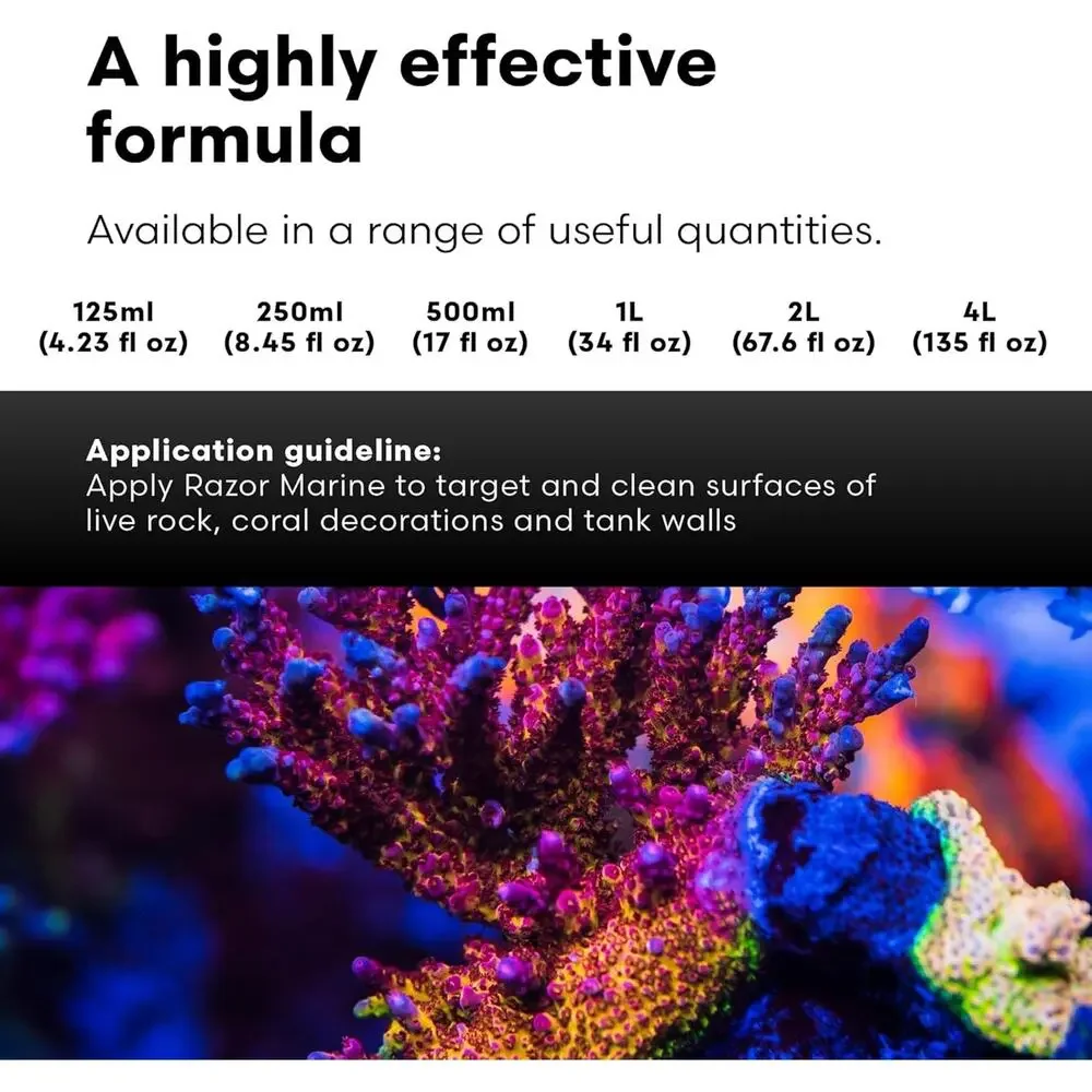 Brightwell Aquatics Razor Marine 250mL Unique Reef Aquarium Systemic Cleaner - Picture 5 of 7